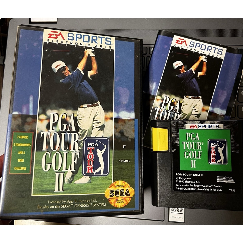 EA Sports PGA Tour Golf II Sega Genesis Video Game - Blue